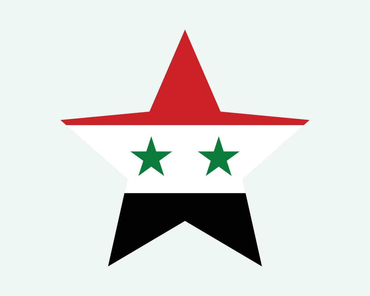 Syria Star Flag vector