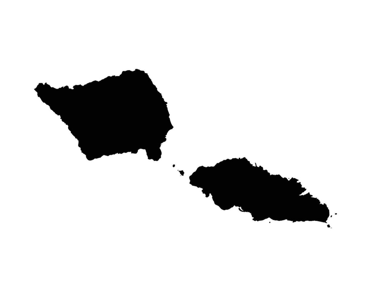 Samoa país mapa vector