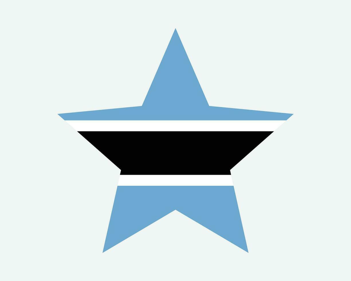 Botswana Star Flag vector