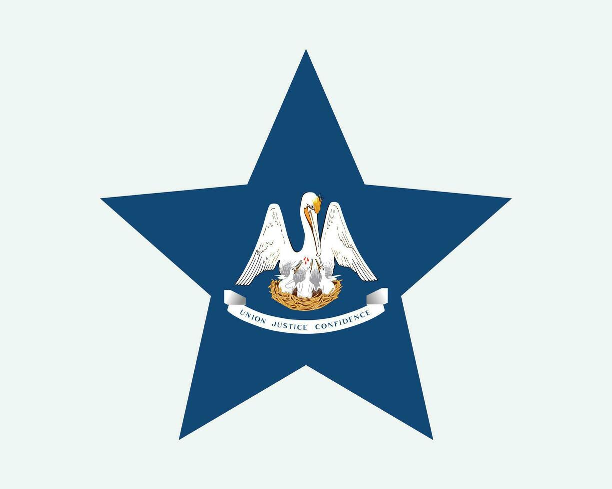 Louisiana USA Star Flag vector