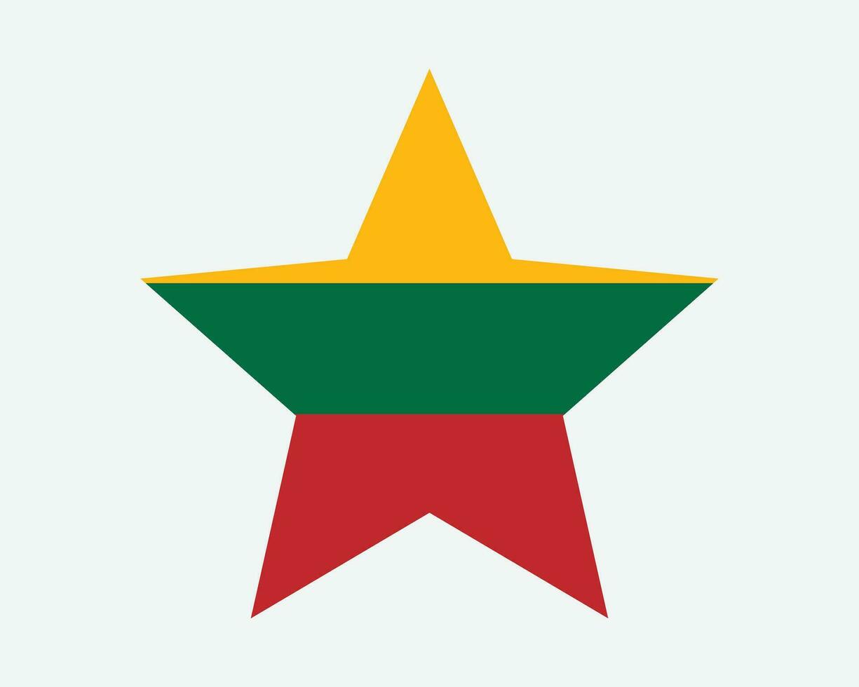 Lithuania Star Flag vector