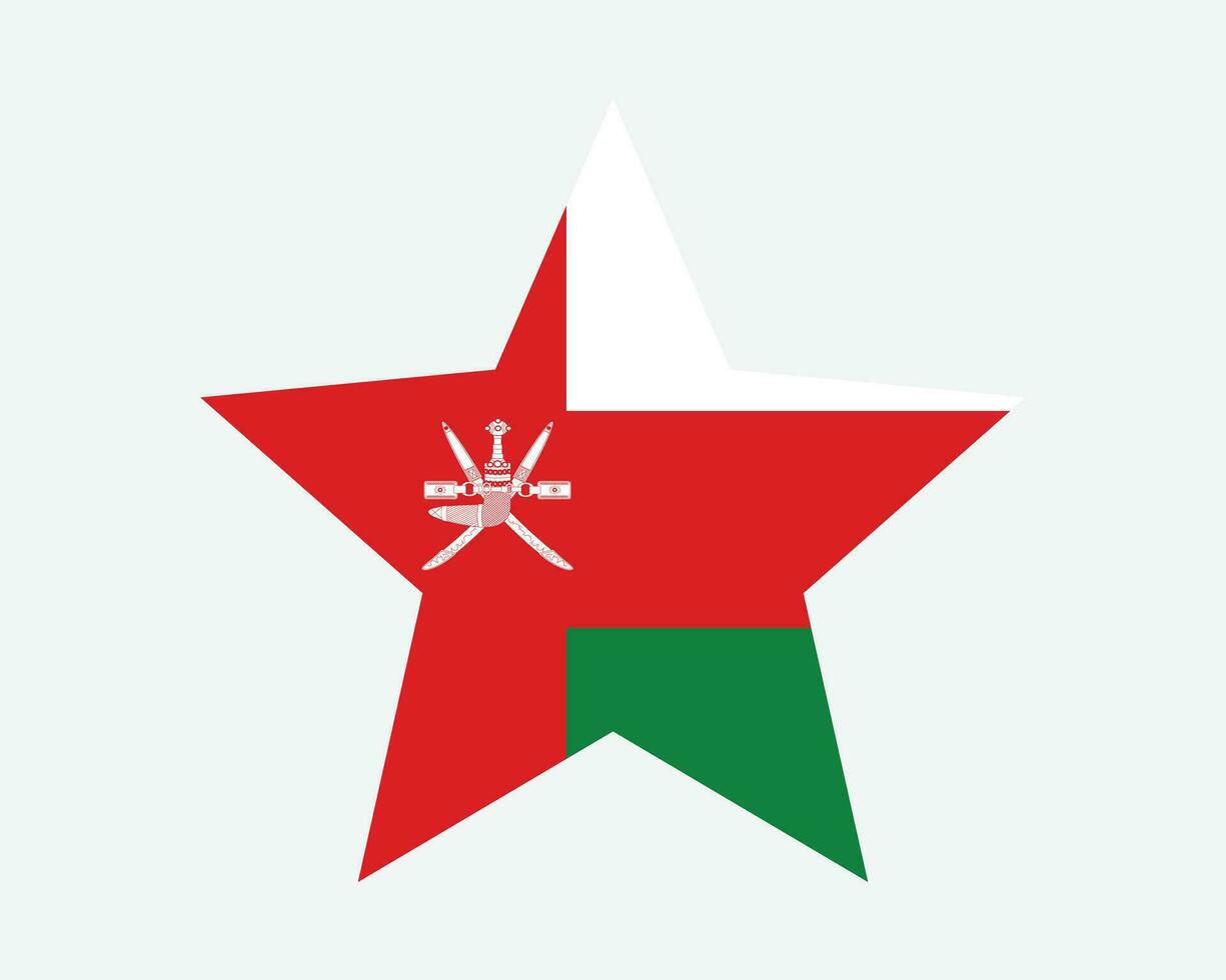 Omán estrella bandera vector