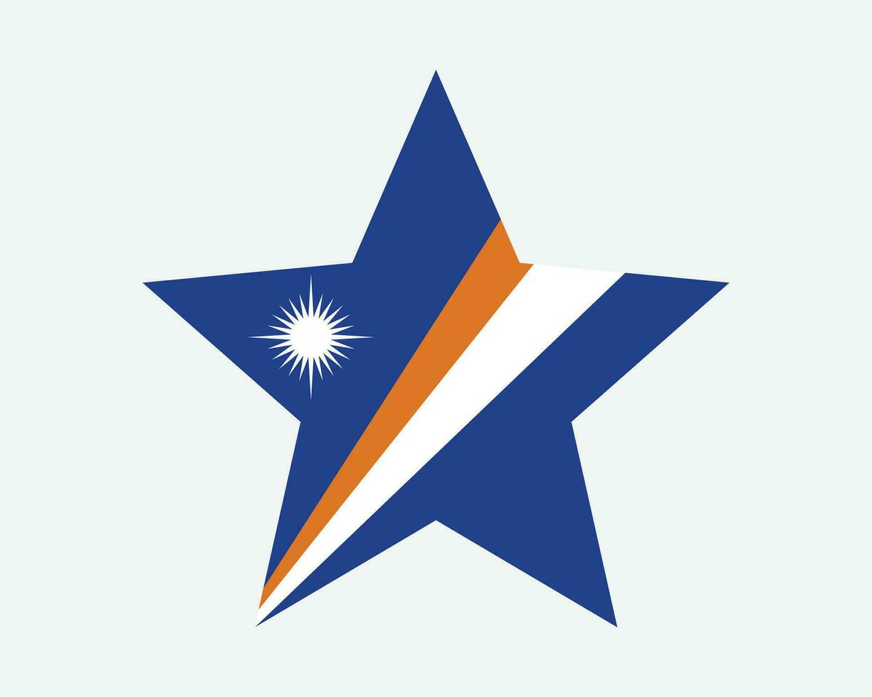 Marshall islas estrella bandera vector