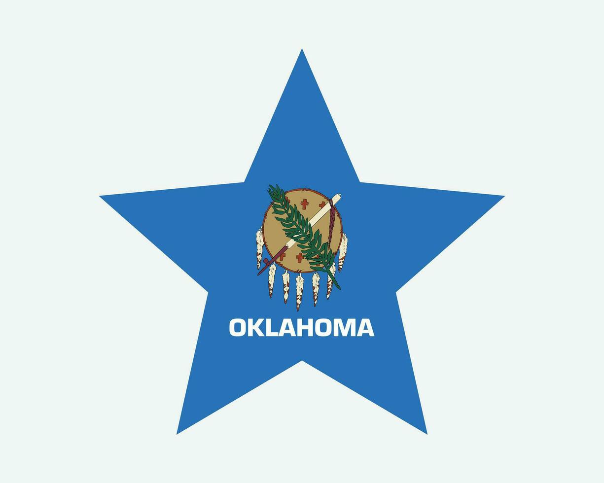 Oklahoma Estados Unidos estrella bandera vector