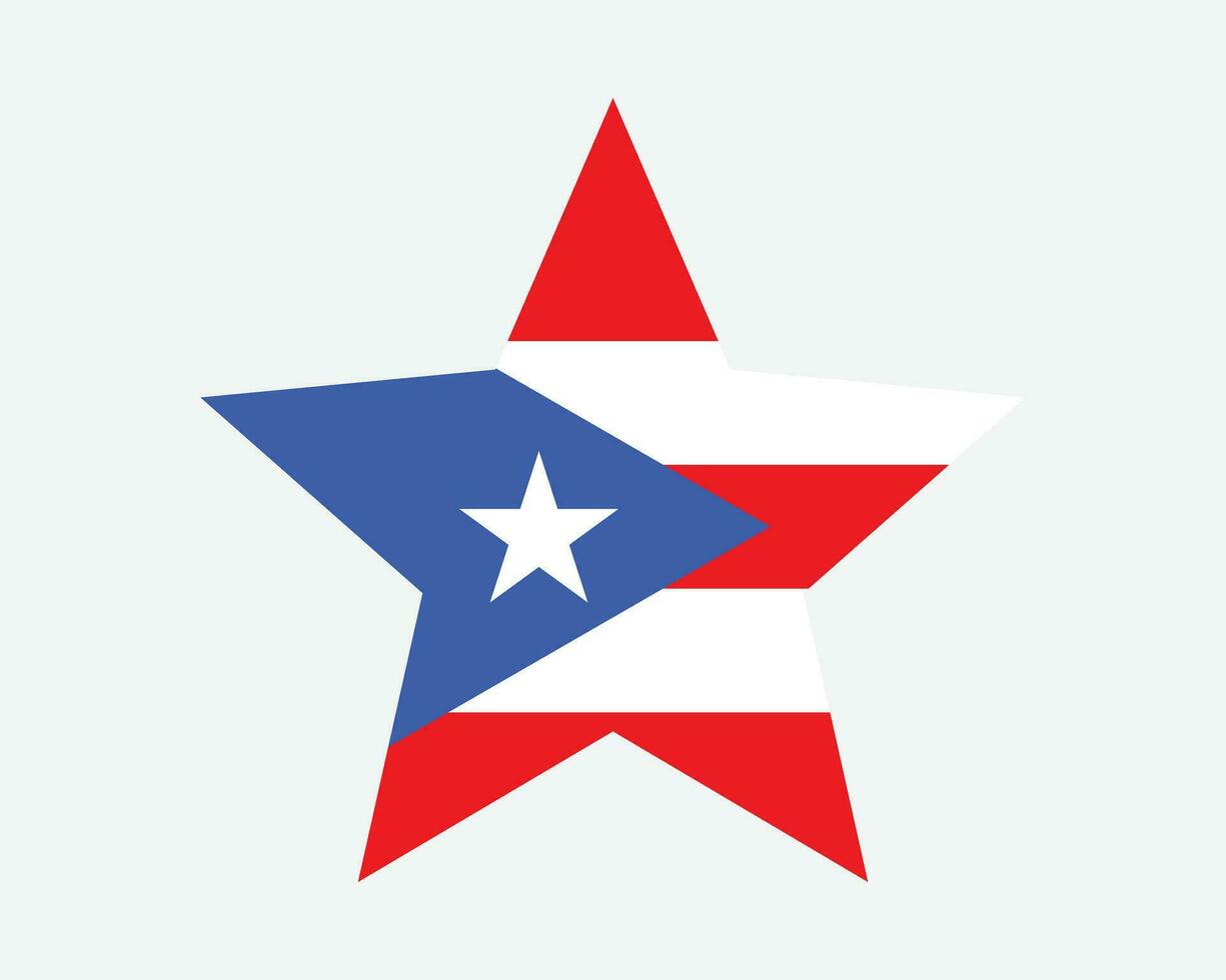 puerto rico estrella bandera vector