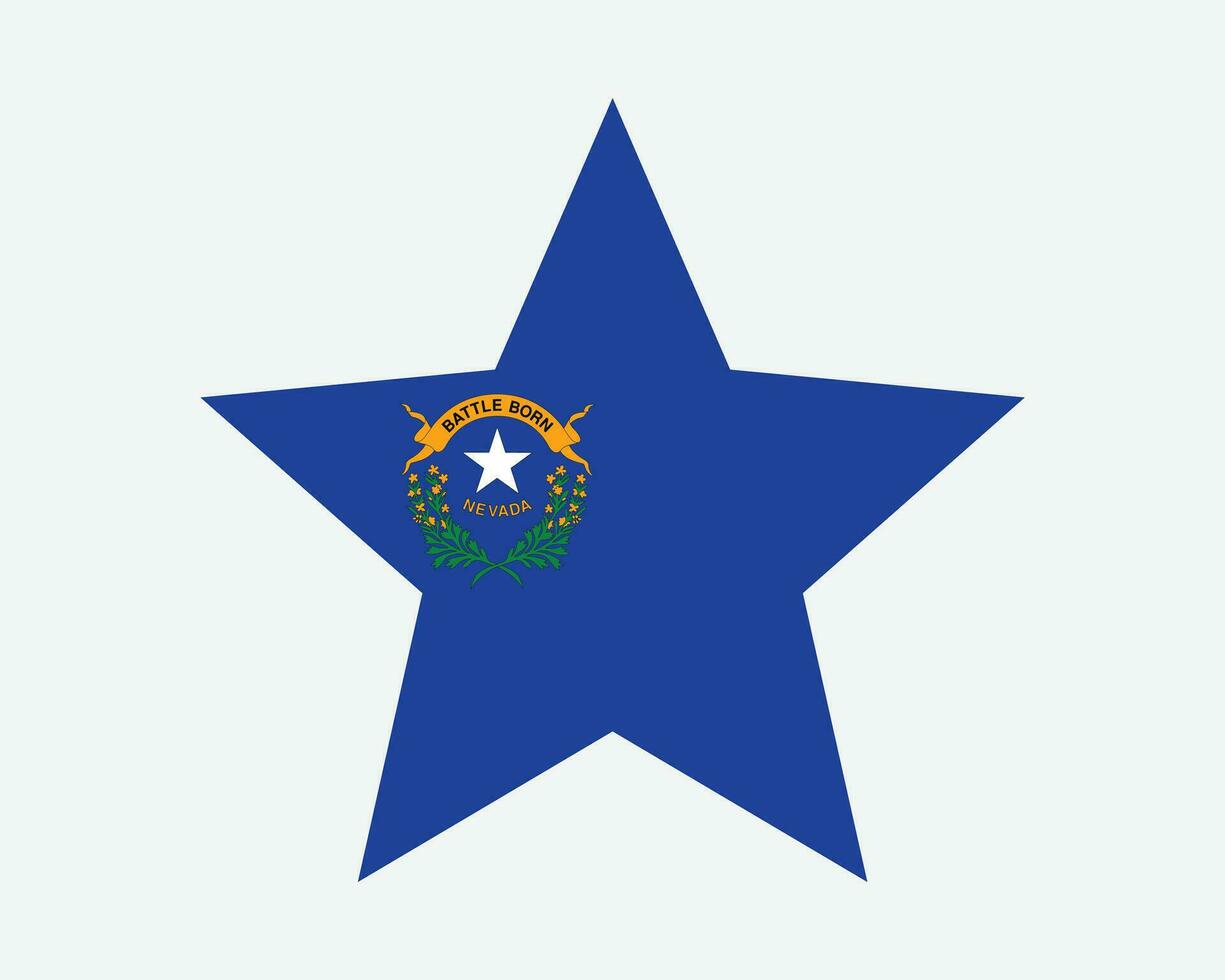 Nevada Estados Unidos estrella bandera vector