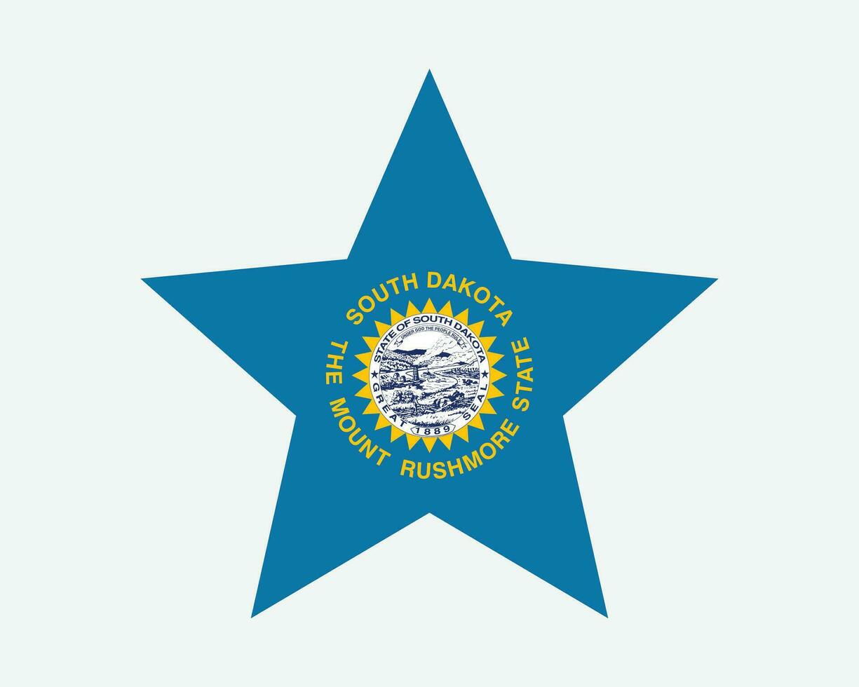 South Dakota USA Star Flag vector