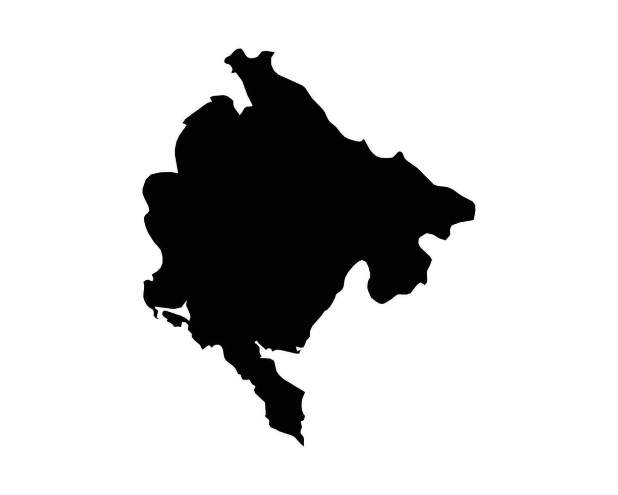 montenegro país mapa vector