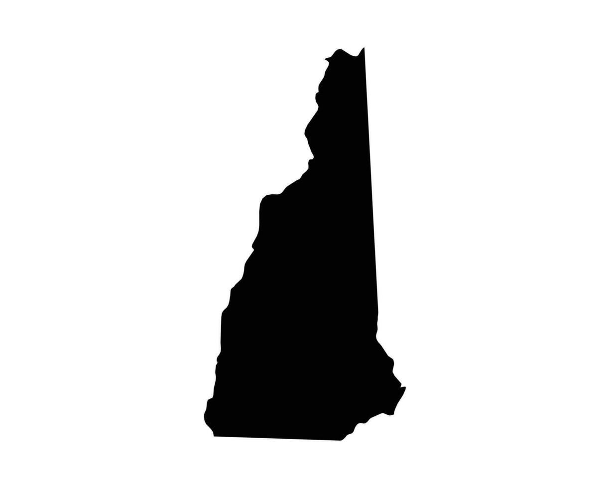 New Hampshire NH USA Map vector