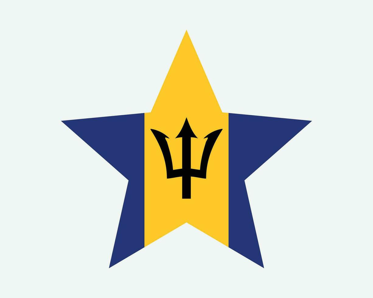 Barbados Star Flag vector