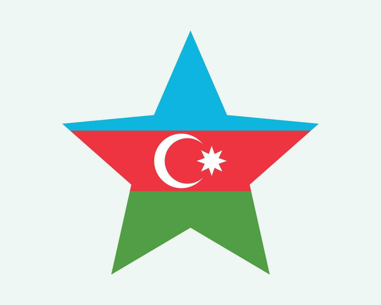 azerbaiyán estrella bandera vector