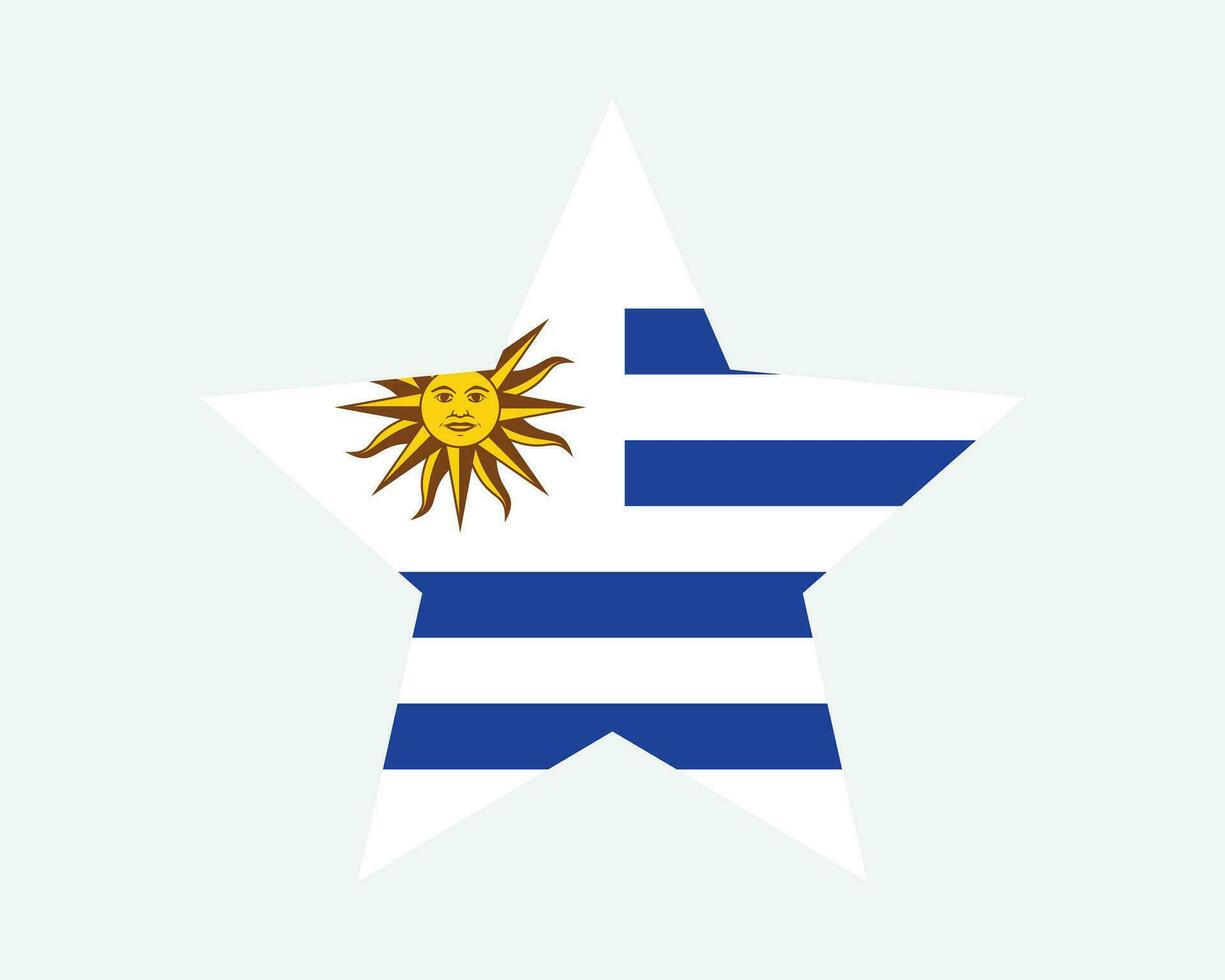 Uruguay estrella bandera vector