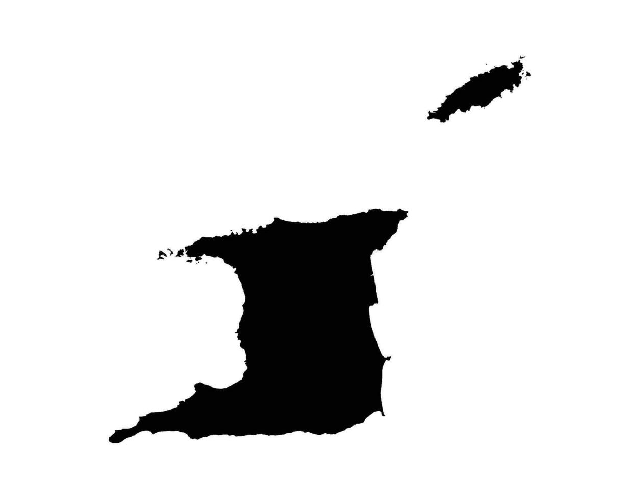 Trinidad and Tobago Map vector