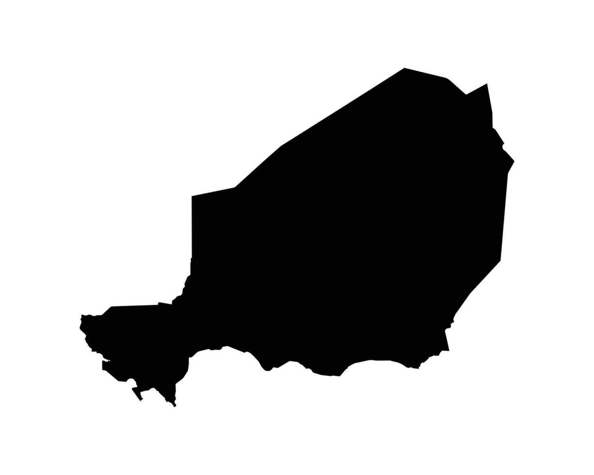 Níger país mapa vector