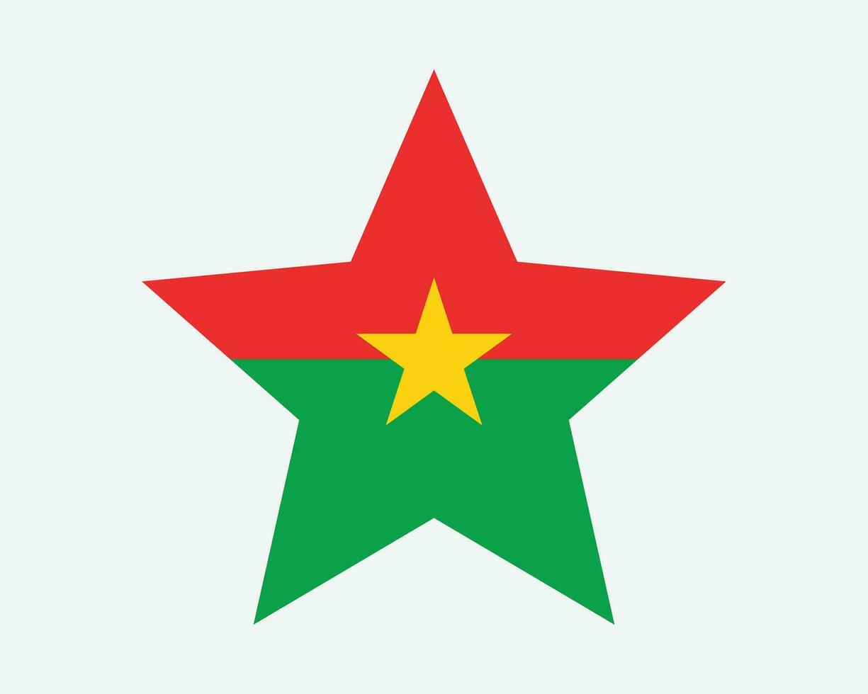 Burkina Faso Star Flag vector