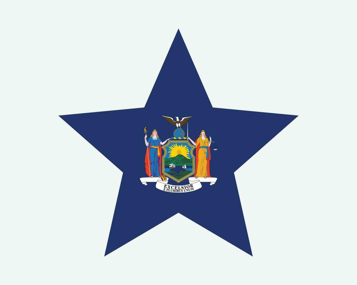 nuevo York Estados Unidos estrella bandera vector