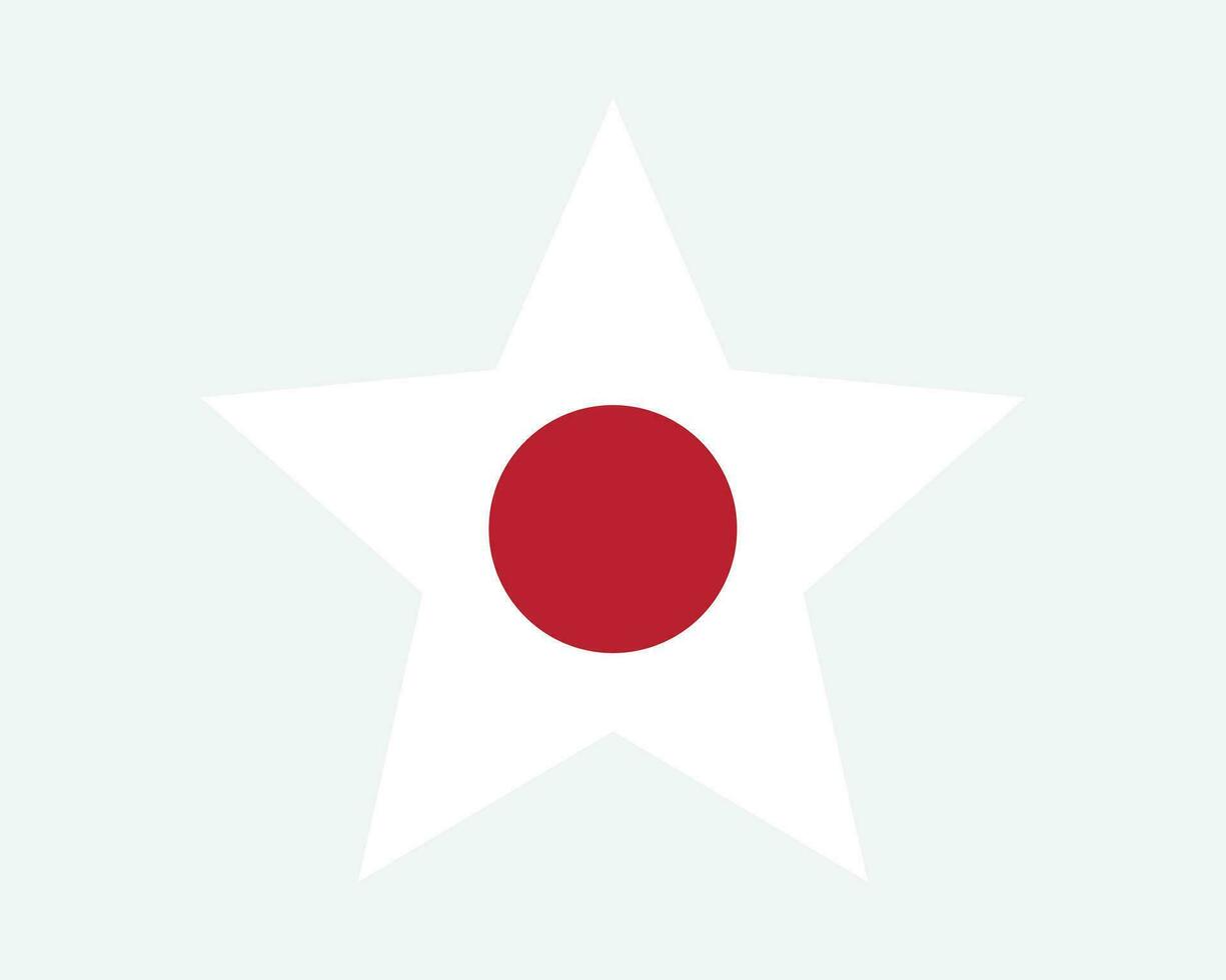 Japan Star Flag vector