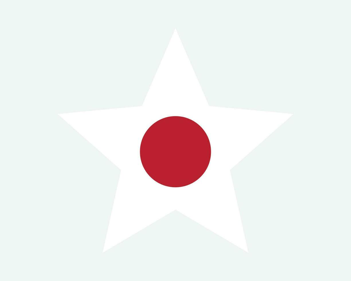 Japón estrella bandera vector