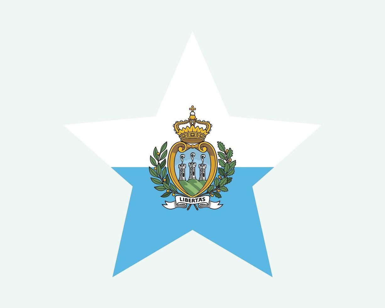 San Marino Star Flag vector