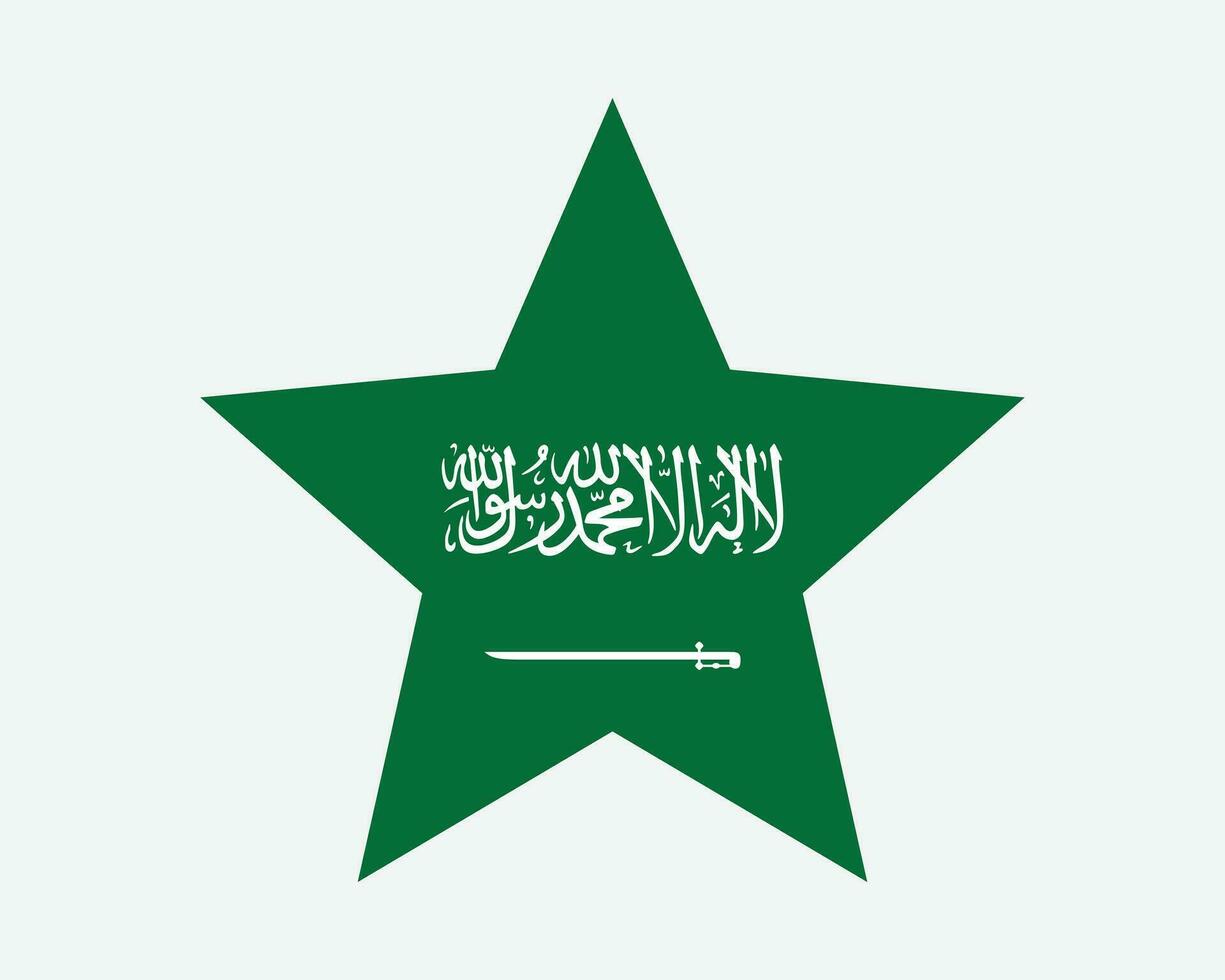 Saudi Arabia Star Flag vector