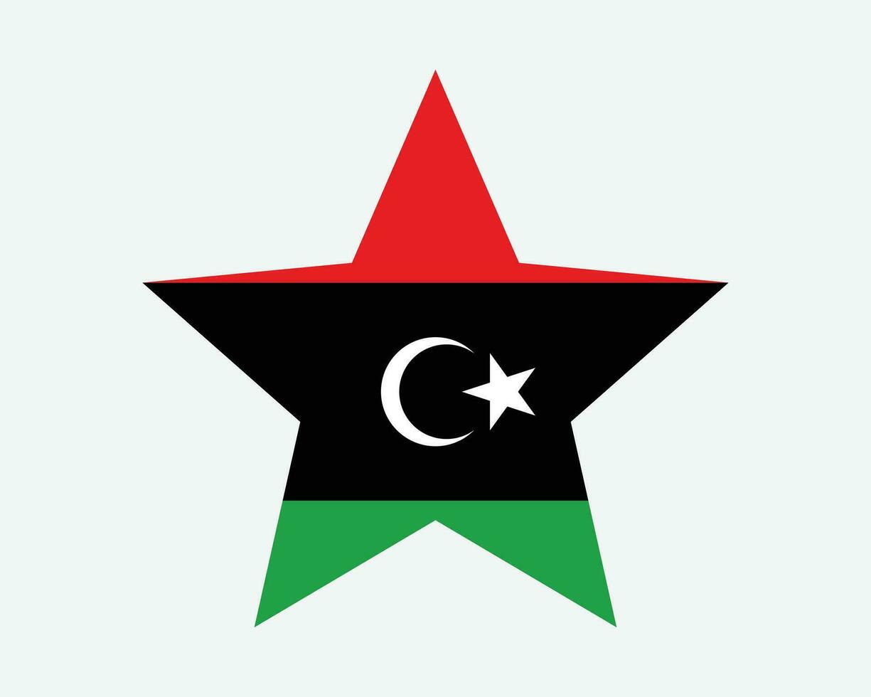 Libya Star Flag vector