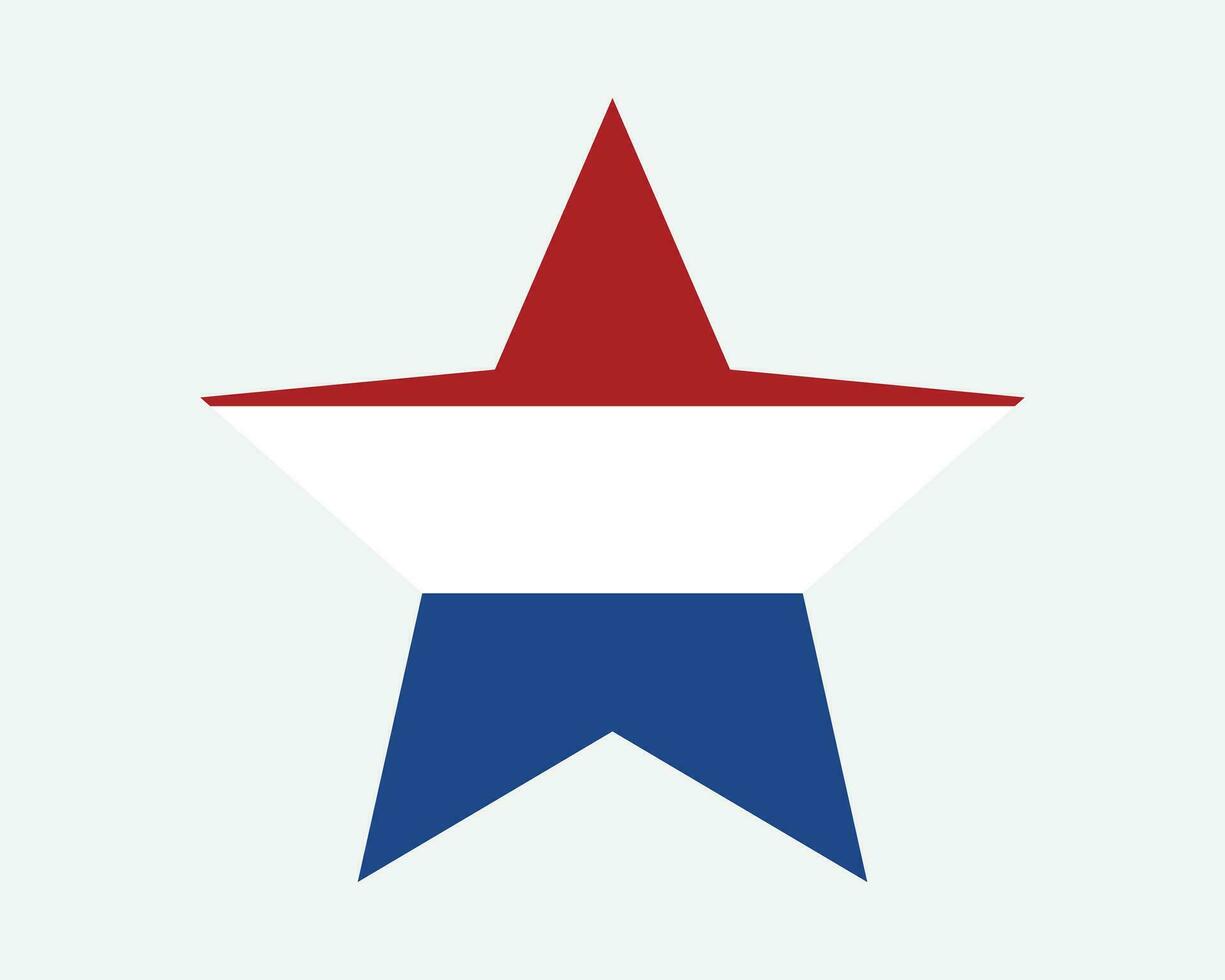 Netherlands Star Flag vector