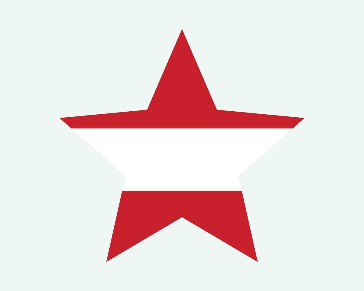 Austria Star Flag vector