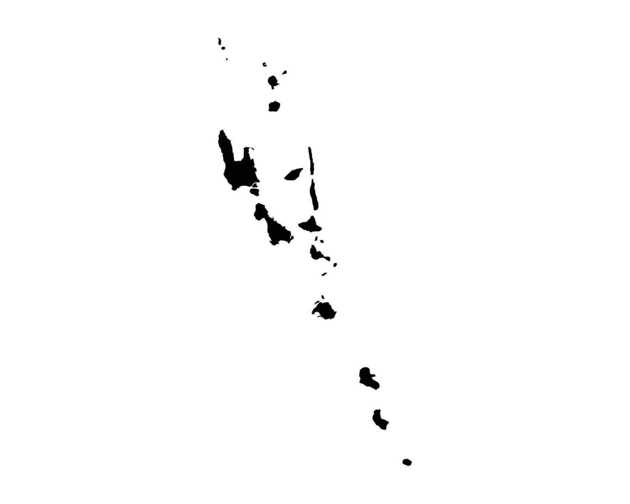 vanuatu país mapa vector