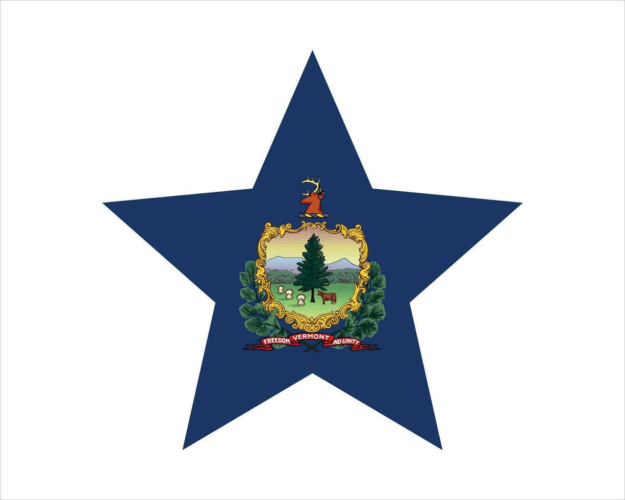 Vermont USA Star Flag vector