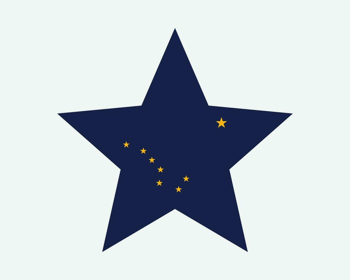 Alaska USA Star Flag vector