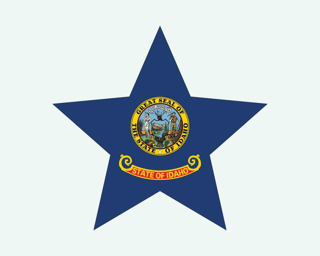 Idaho USA Star Flag vector