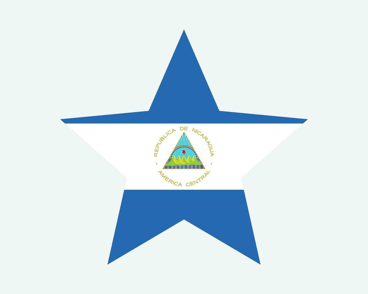 Nicaragua Star Flag vector