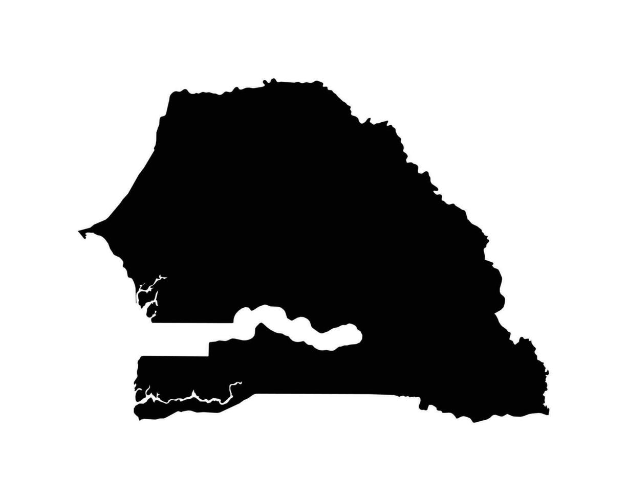 Senegal Country Map vector