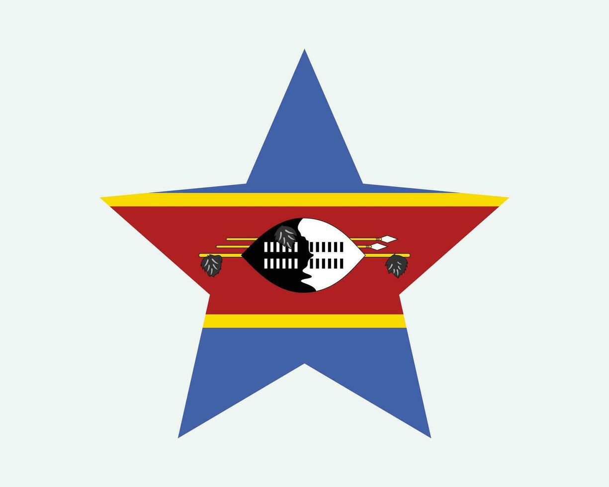 eswatini estrella bandera vector