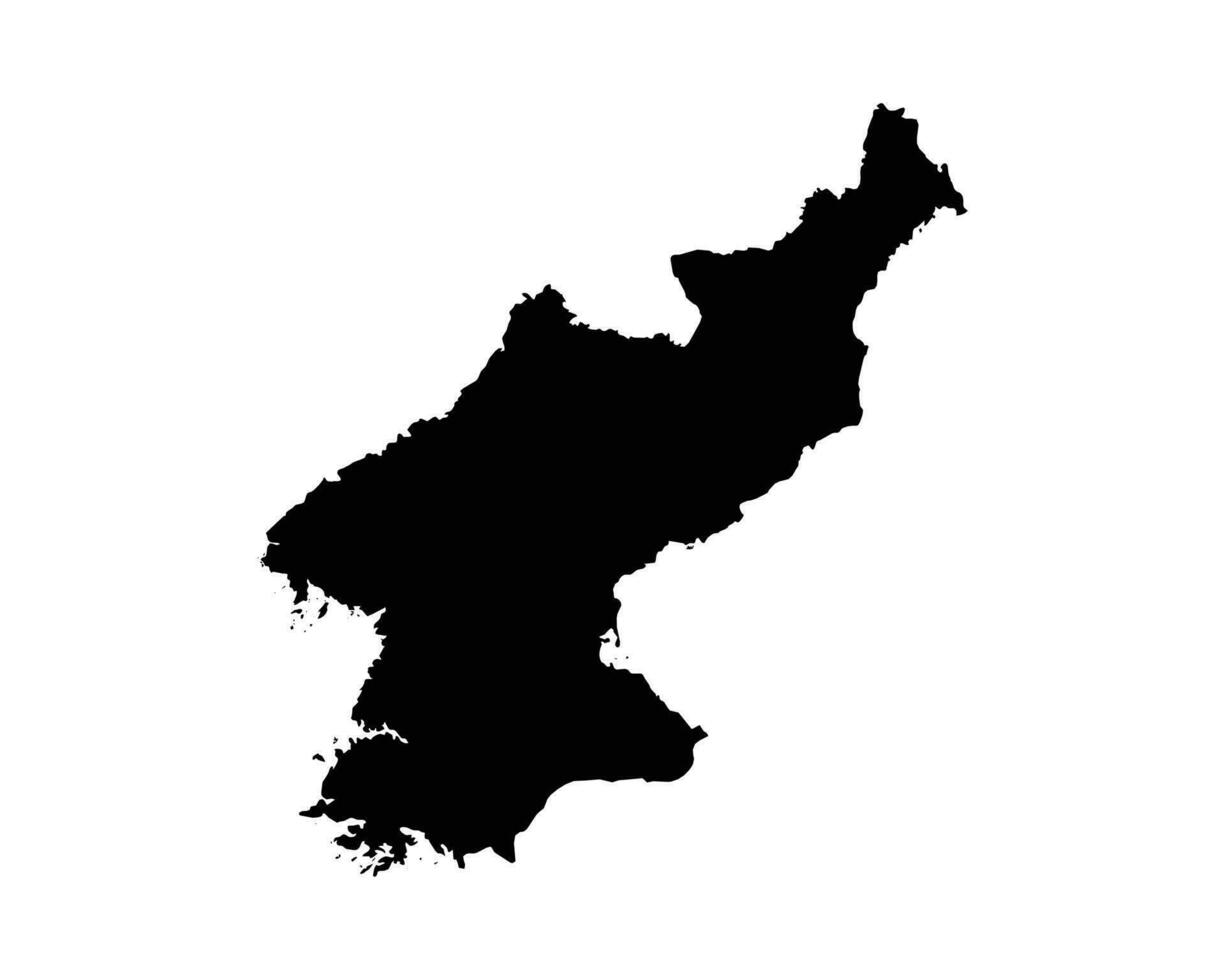 mapa de corea del norte vector