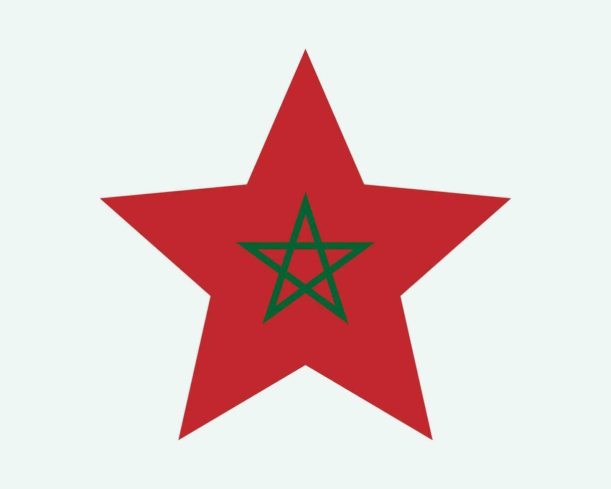 Marruecos estrella bandera vector