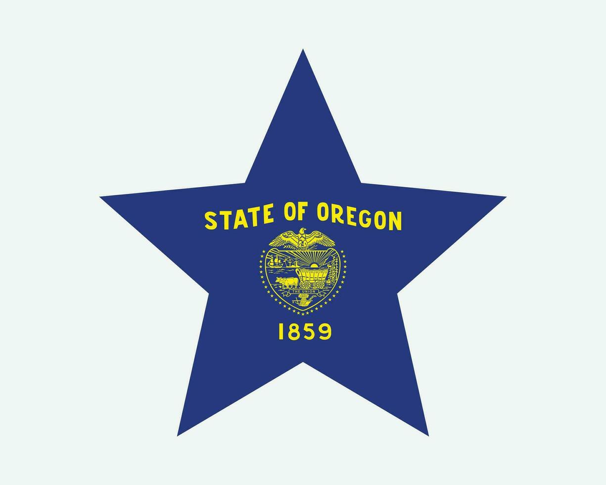 Oregon USA Star Flag vector
