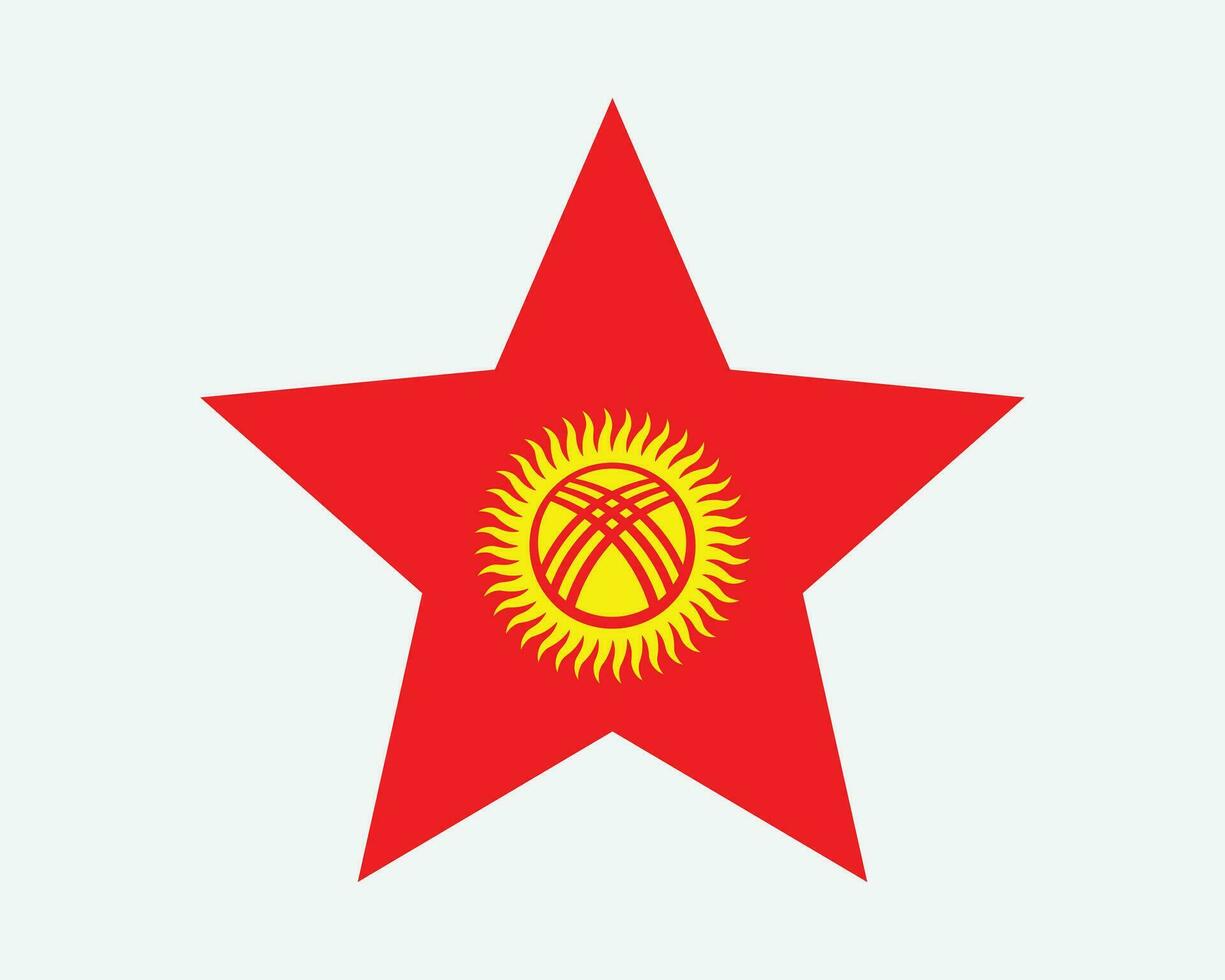 Kyrgyzstan Star Flag vector