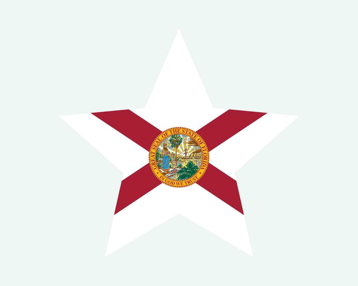 Florida Estados Unidos estrella bandera vector