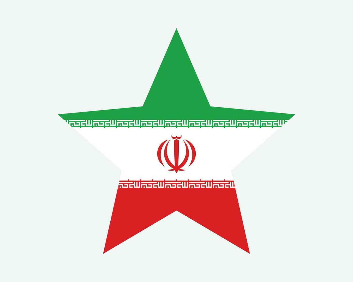 Iran Star Flag vector