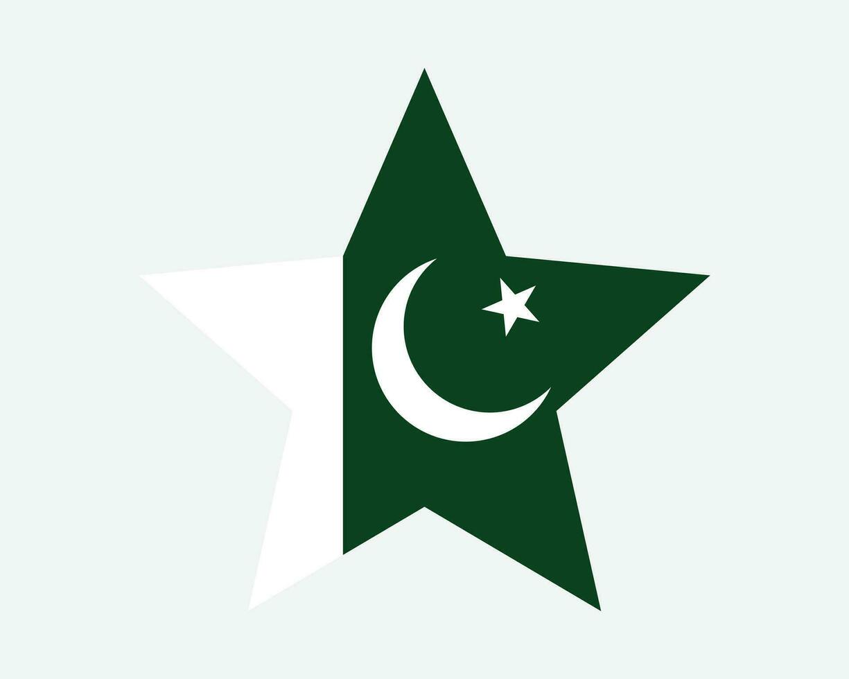 Pakistán estrella bandera vector