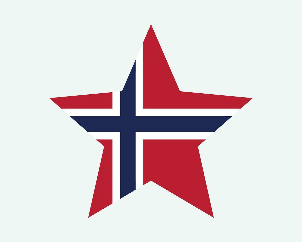 Noruega estrella bandera vector