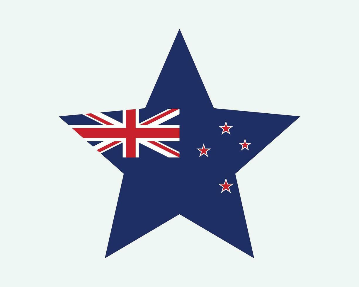 nuevo Zelanda estrella bandera vector
