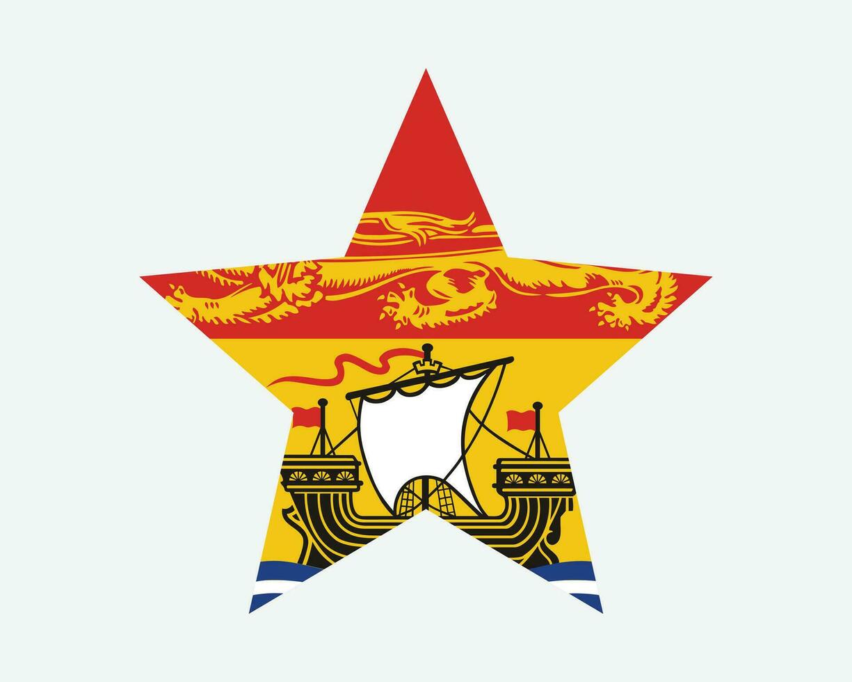 New Brunswick Canada Star Flag vector