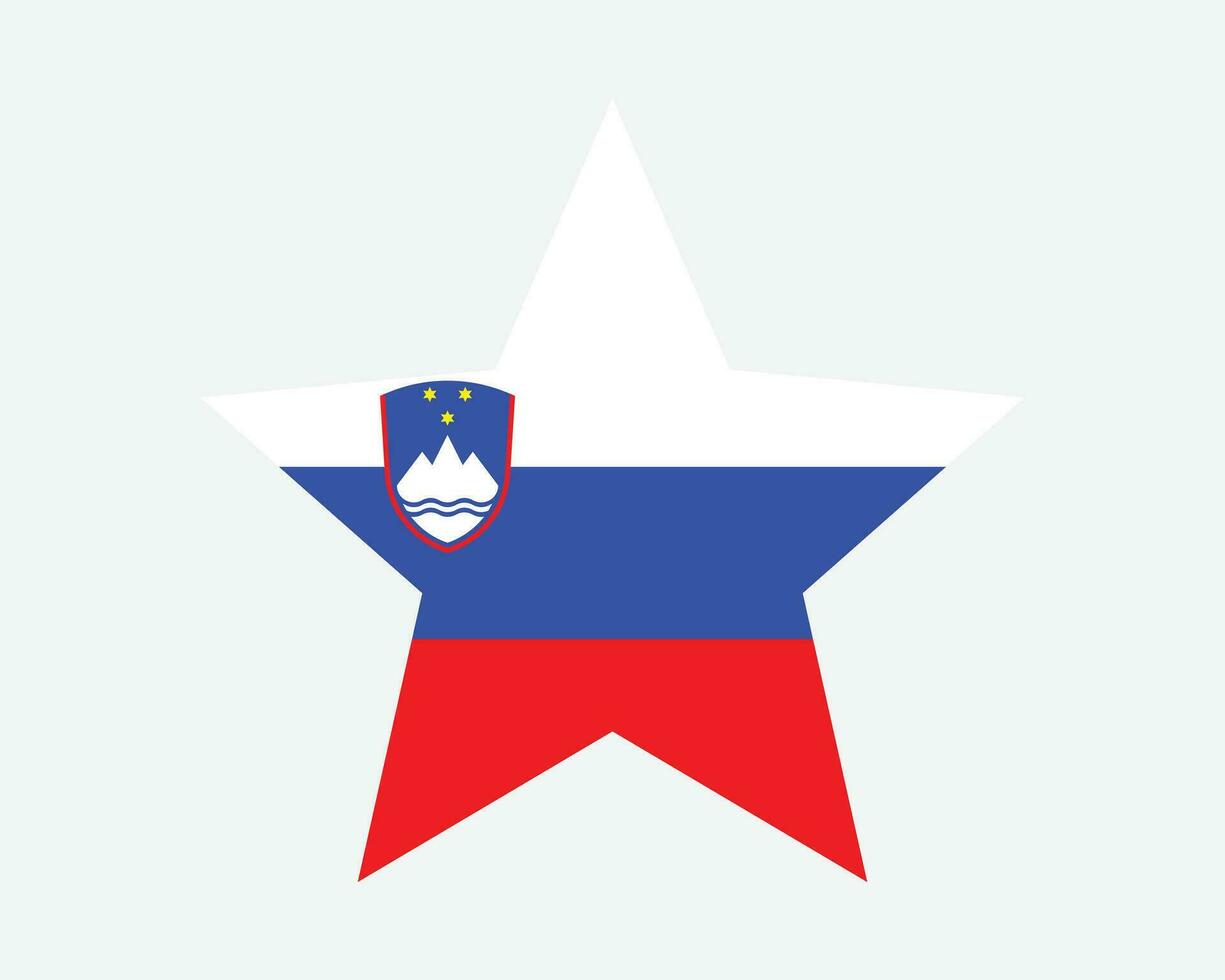 Eslovenia estrella bandera vector