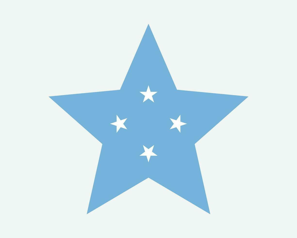 Micronesia Star Flag vector