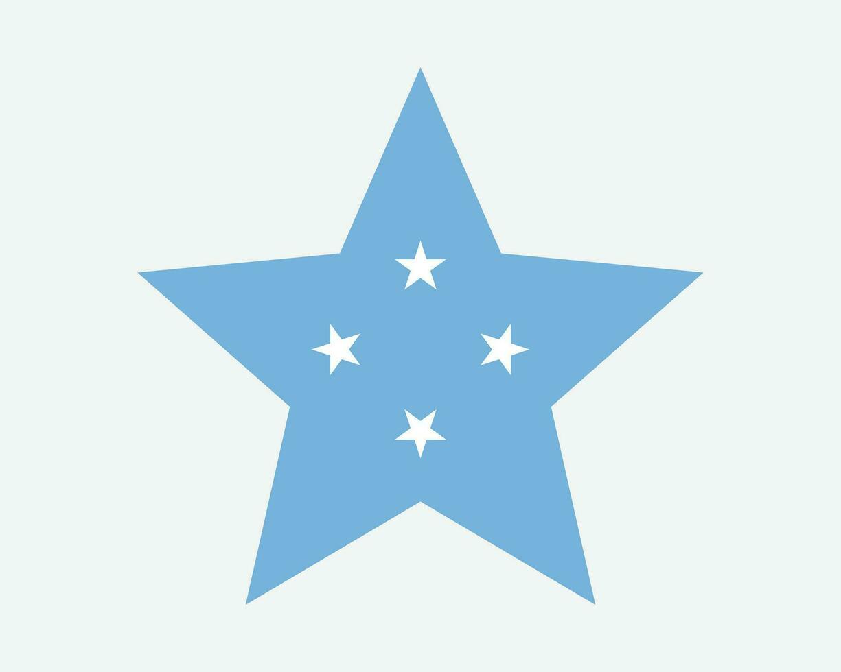 Micronesia Star Flag vector