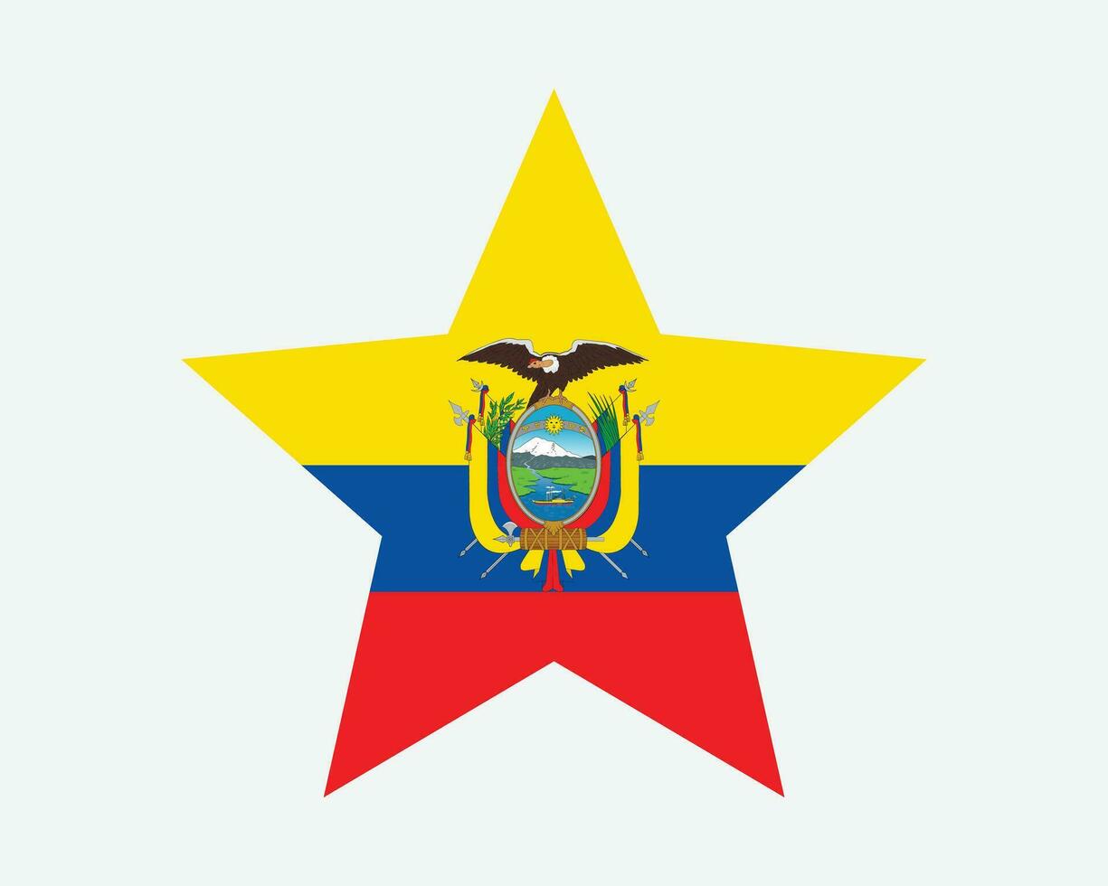 Ecuador Star Flag vector