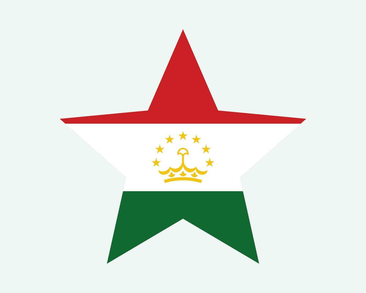 Tajikistan Star Flag vector