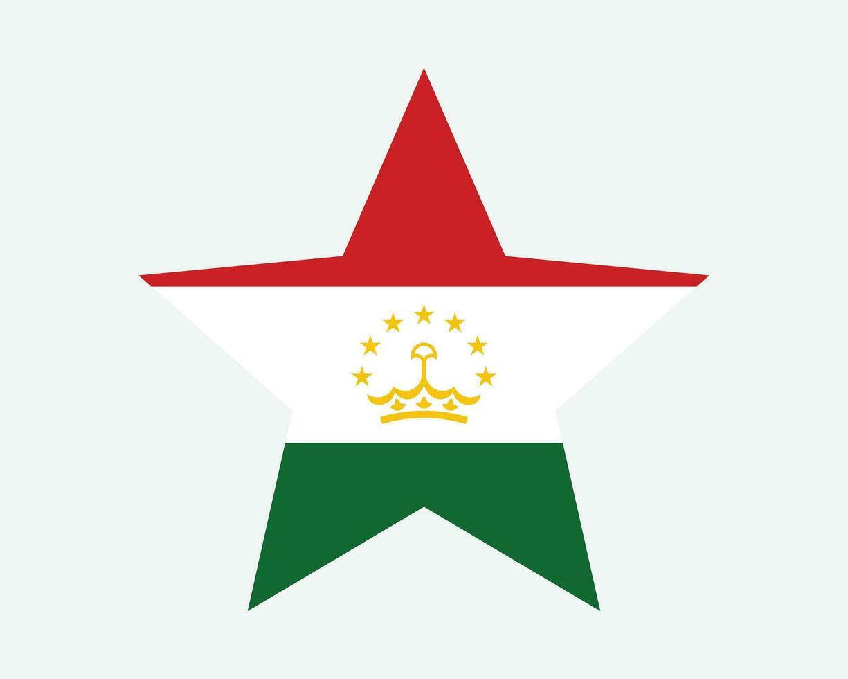 Tajikistan Star Flag vector